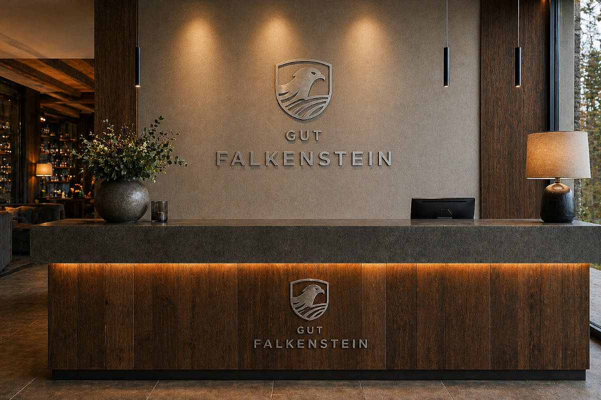 Logo Edelstahl Hotel Rezeption