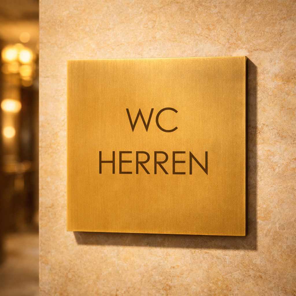 Messingschild brüniert 16x16 cm, 3 mm stark mit hochwertiger Lasergravur