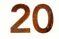 Preview: Hausnummer Cortenstahl Ziffer "20"