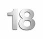 Preview: Hausnummer Edelstahl 15 cm, 3 mm stark