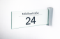 Preview: Glasschild Hausnummer mit hochwertigem Digitaldruck beschriftet