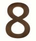 Preview: Hausnummer aus Zinnbronze, 20 cm, massive 6 mm stark
