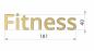 Preview: Messingschriftzug Fitness Maße