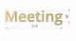 Preview: 3D Messingschriftzug Meeting bemaßt