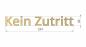 Preview: Messingschriftzug bemaßt Kein Zutritt