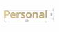 Preview: 3D Messingschriftzug Personal Bemaßung