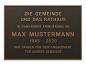 Preview: Bronzeguss Schild individuell mit ihrem Text