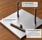 Preview: Gedenktafel Edelstahl verdeckte Befestigung mit rücks. Gewindestiften