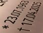 Preview: Grabschild mit dekuüierten (ausgeschnittenen) Buchstaben