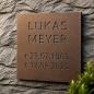 Preview: Grabschild aus Zinnbronze