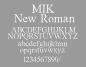 Preview: Schriftart "MIK New Roman Stencil"