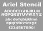 Preview: Schriftart "Ariel Stencil"