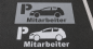 Preview: Markierschablone aus Edelstahl Stellplatz Mitarbeiter