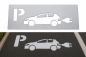 Preview: Lackierschablone aus Edelstahl Parkplatz E-Auto