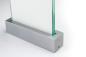 Preview: VISIGN Fahnenschild 211 x 106 mm aus Glas und Aluminiumhalterung