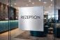 Preview: Türschild Rezeption 16 x 16 cm