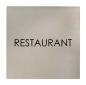 Preview: Türschild aus Edelstahl für Hotels und Gastronomie