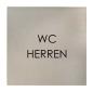 Preview: Türschild | Edelstahl | VINOX | 160 x 160 mm | WC HERREN