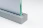 Preview: VISIGN Tischaufsteller 106 x 80 mm aus Glas und Aluminiumhalterung
