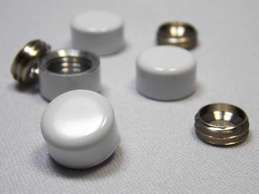 Preview: Zierköpfe ⌀10 mm Weiß lackiert