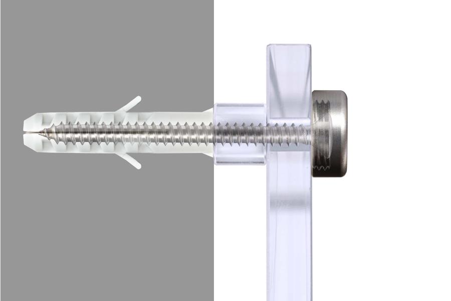 Preview: Befestigung Zierkopf Aluminium TopCover Weiß lackiert ⌀15 mm