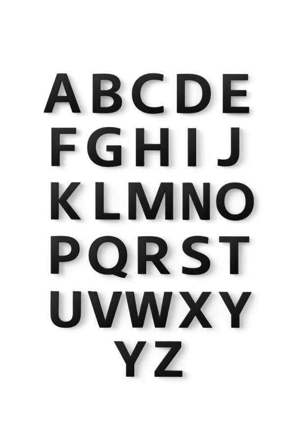 Preview: Acrylglasbuchstaben schwarz 100 mm A-Z