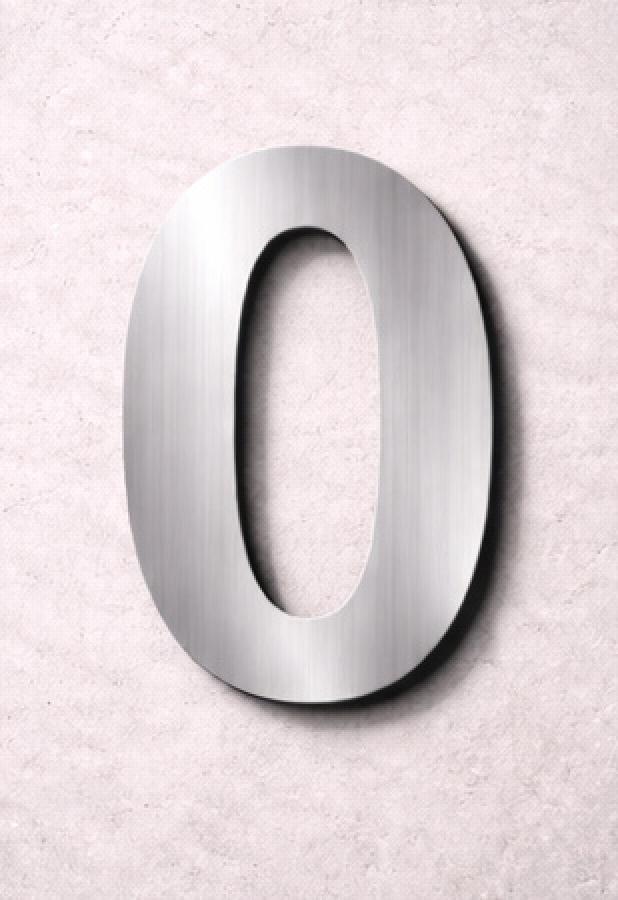 Preview: Hausnummer 8 mm Edelstahl 0