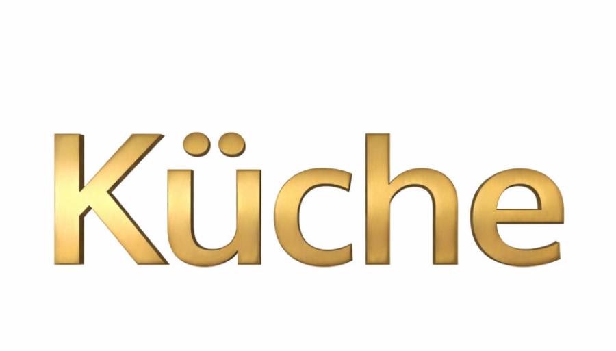 3D Messingschriftzug Küche