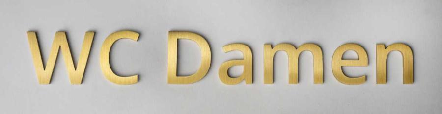 Messingschriftzug WC Damen