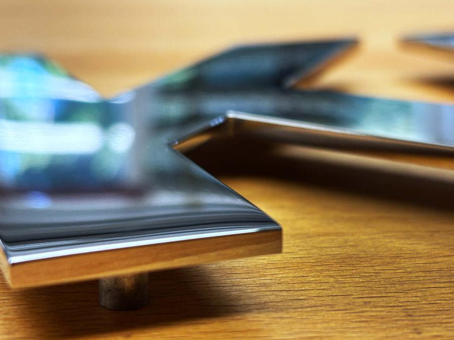 Preview: Edelstahl Yachtbuchstaben hochglanz poliert