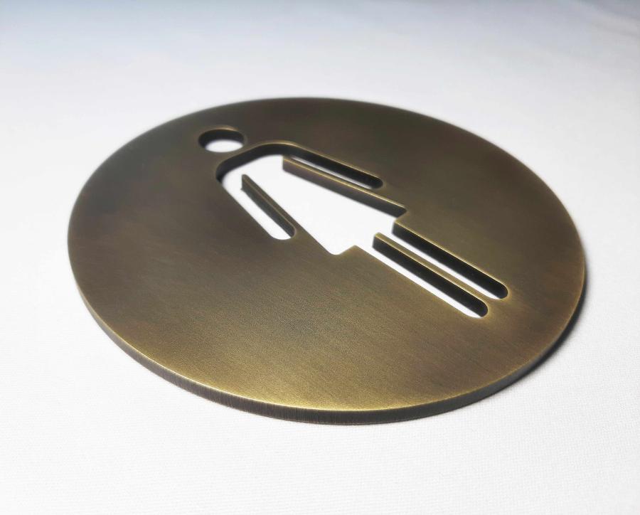 Preview: Piktogramm Dame Messing