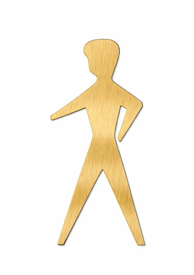 WC Schild Herren Vintage Messing 3 mm stark