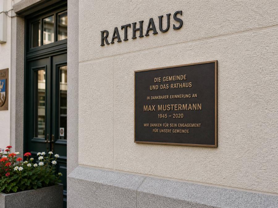 Bronzeguß Schild nach Maß