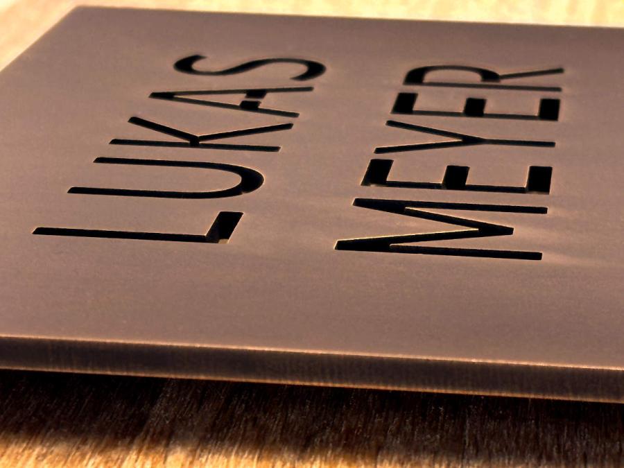 Preview: Zinnbronze Schild Detail