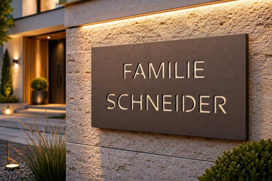 Bronzeschild aus Zinnbronze – individuell gefertigt | 4 mm massiv & echt brüniert
