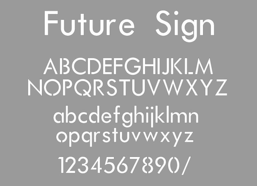 Schriftart "Future Sign"