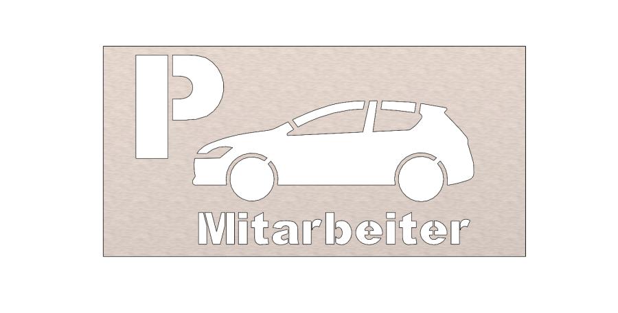 Preview: Sprühschablone zur Markierung von Mitarbeiterparkplätzen