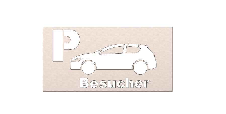 Preview: Sprühschablone zur Markierung von Besucherparkplätzen