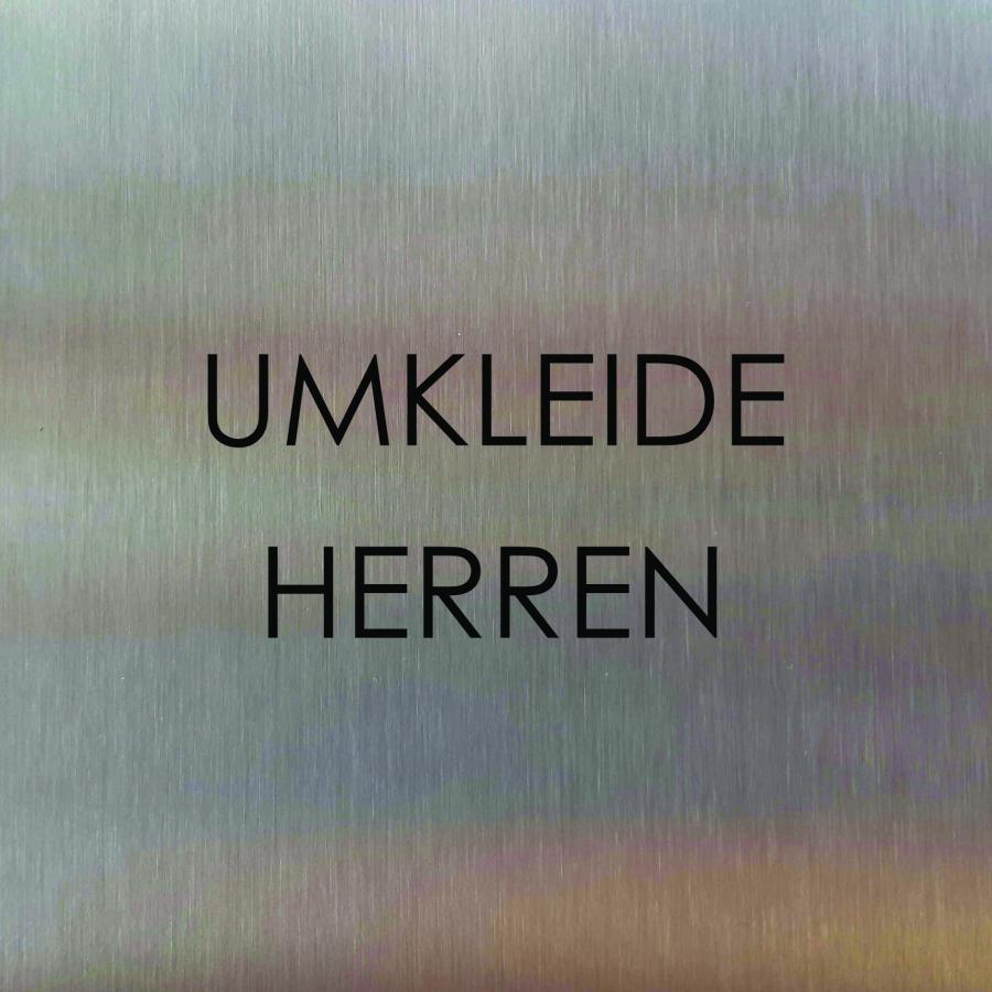 Türschild aus Edelstahl für Hotels und Gastro