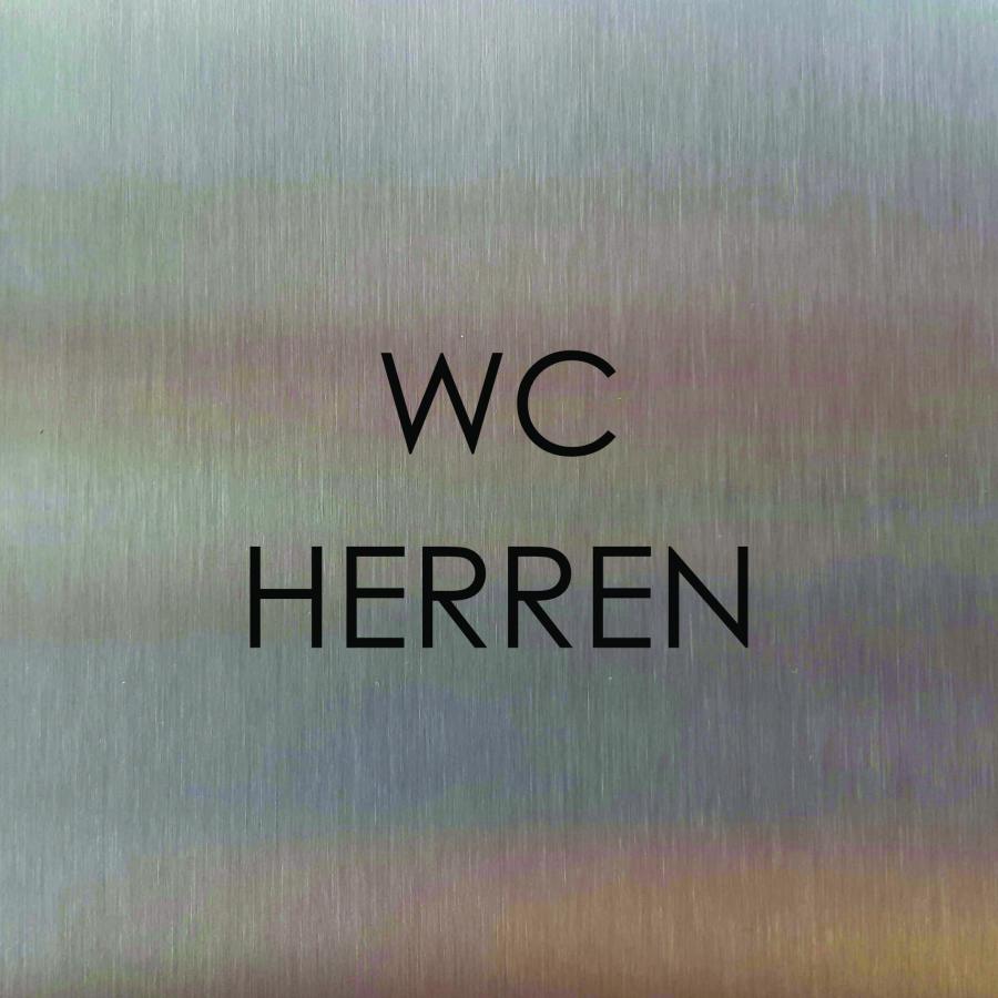 Türschild aus Edelstahl für Hotels und Gastro