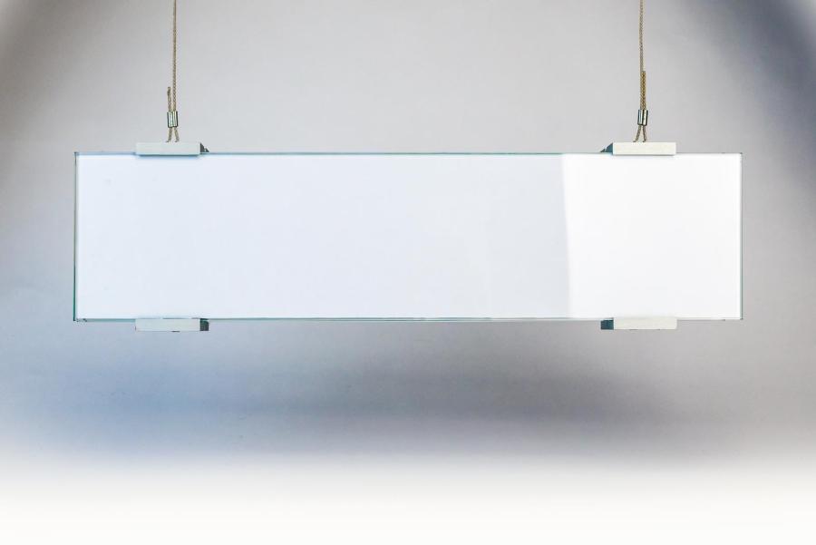 Preview: VIGO Deckenhänger 421 x 106 mm indoor aus Glas und Aluminium