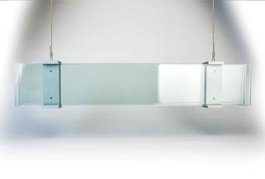 Preview: VIGO Deckenhänger 595 x 106 mm outdoor aus Glas und Aluminium