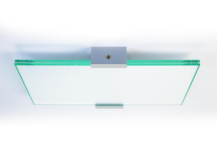 VIGO Türschild 211 x 106 mm  aus Glas und Aluminium-Halterung