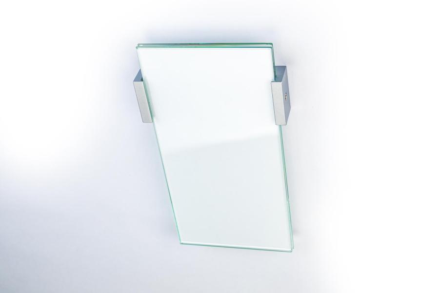 Preview: VIGO Türschild 211 x 106 mm  aus Glas und Aluminiumhalterung