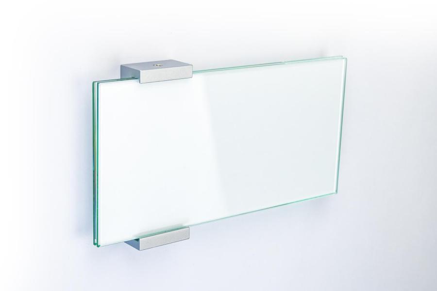 Preview: VIGO Türschild 211 x 106 mm aus Glas und Aluminium