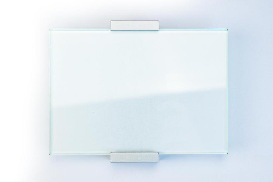 Preview: VIGO Türschild 149 x 106 mm aus Glas und Aluminium