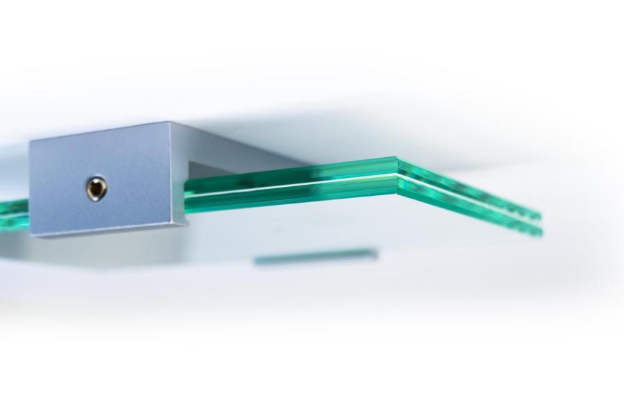 VIGO Türschild 149 x 106 mm aus Glas und Halterung aus Aluminium