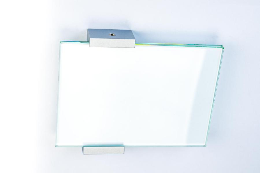 VIGO Türschild 149 x 106 mm Türschild aus Aluminiumhalterung und Glas