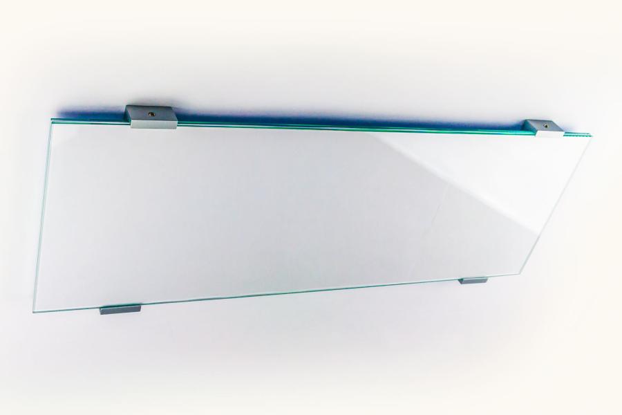 Preview: VIGO Wandschild 595 x 211 mm indoor aus Glas und Aluminium Halterung