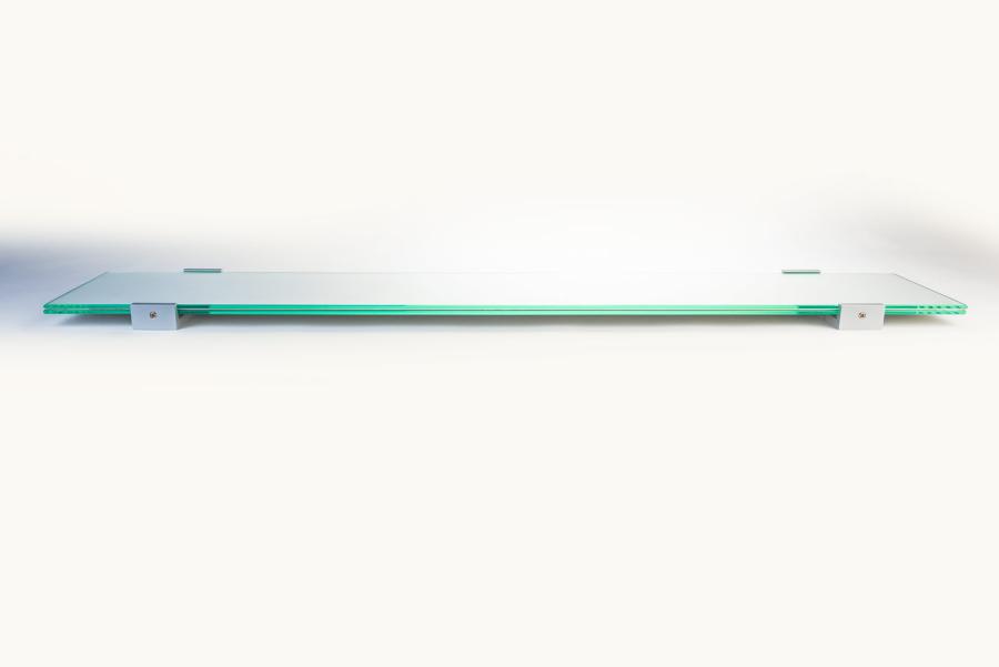 VIGO Wandschild 841 x 149 mm indoor aus Glas und Aluminiumhalterung